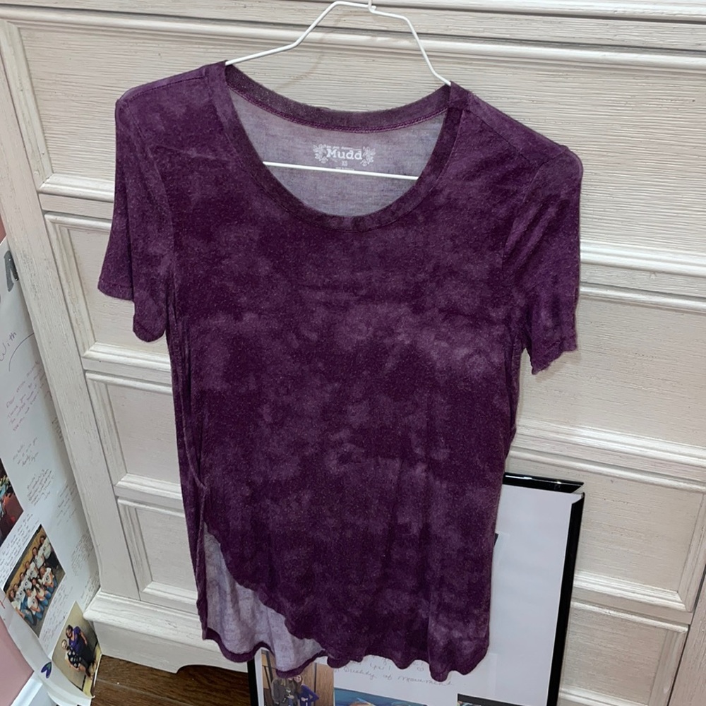 Purple cloudy/tie dye shirt